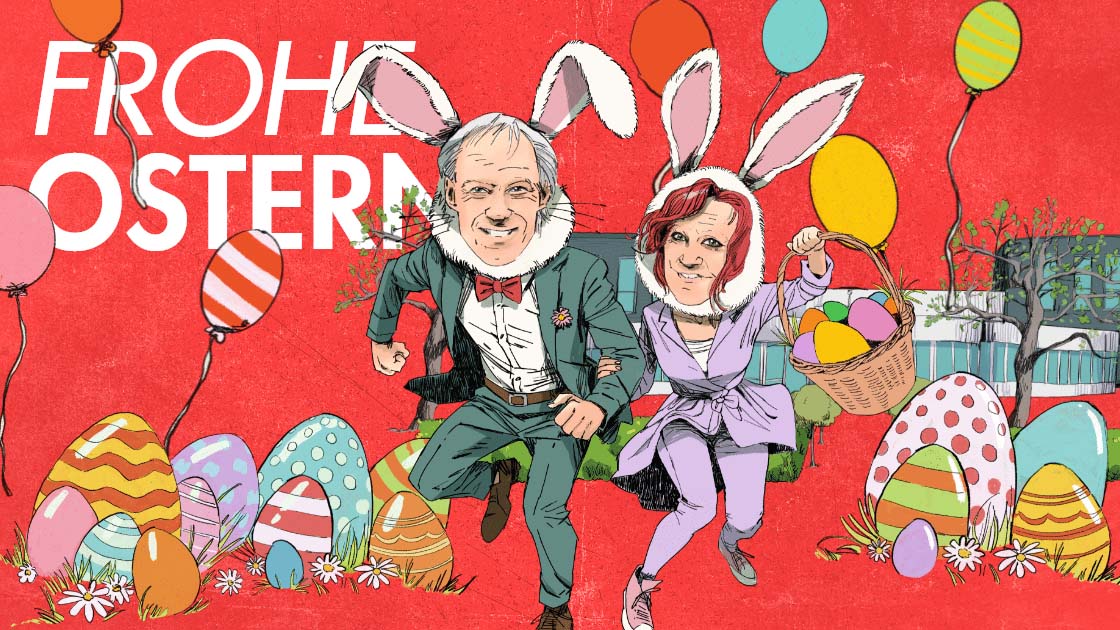 Frohe Ostern in 2024 wünscht VideoArt